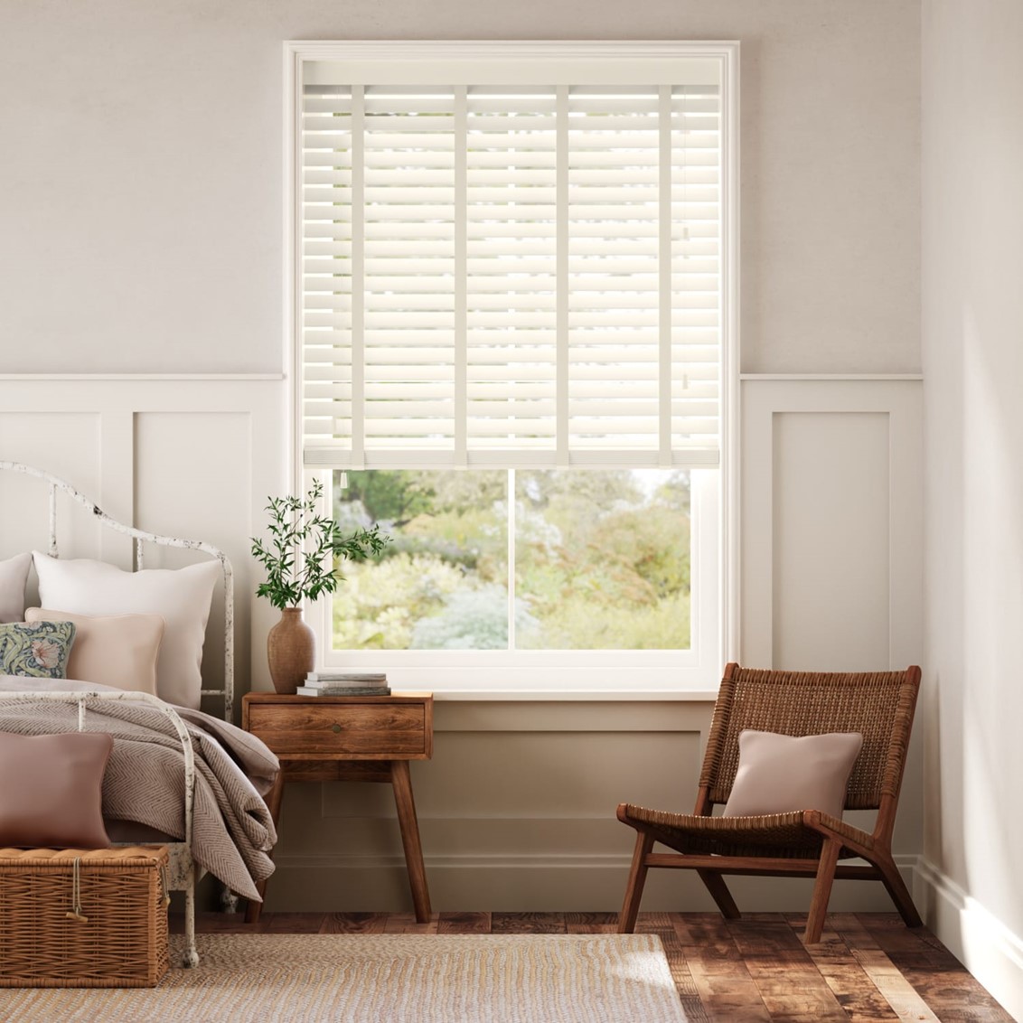 Metropolitan Vanilla & Oatmeal Wooden Blind - 50mm Slat