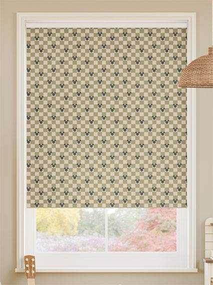 Mickey Checks Blackout Sage Roller Blind thumbnail image