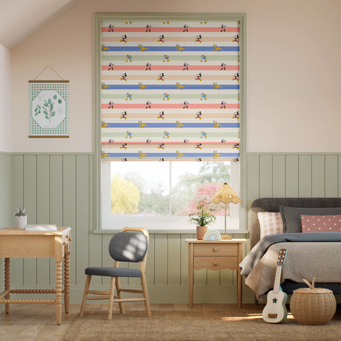Mickey & Friends Spring Sorbet Roman Blind