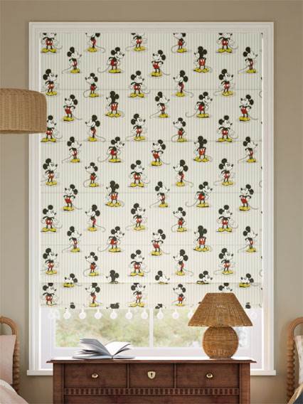 Mickey Stripe Natural & Chalk Roman Blind thumbnail image