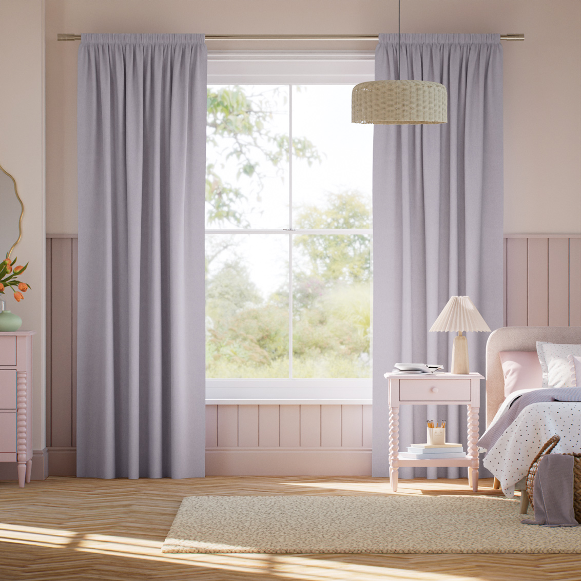 Mila Lavender Curtains
