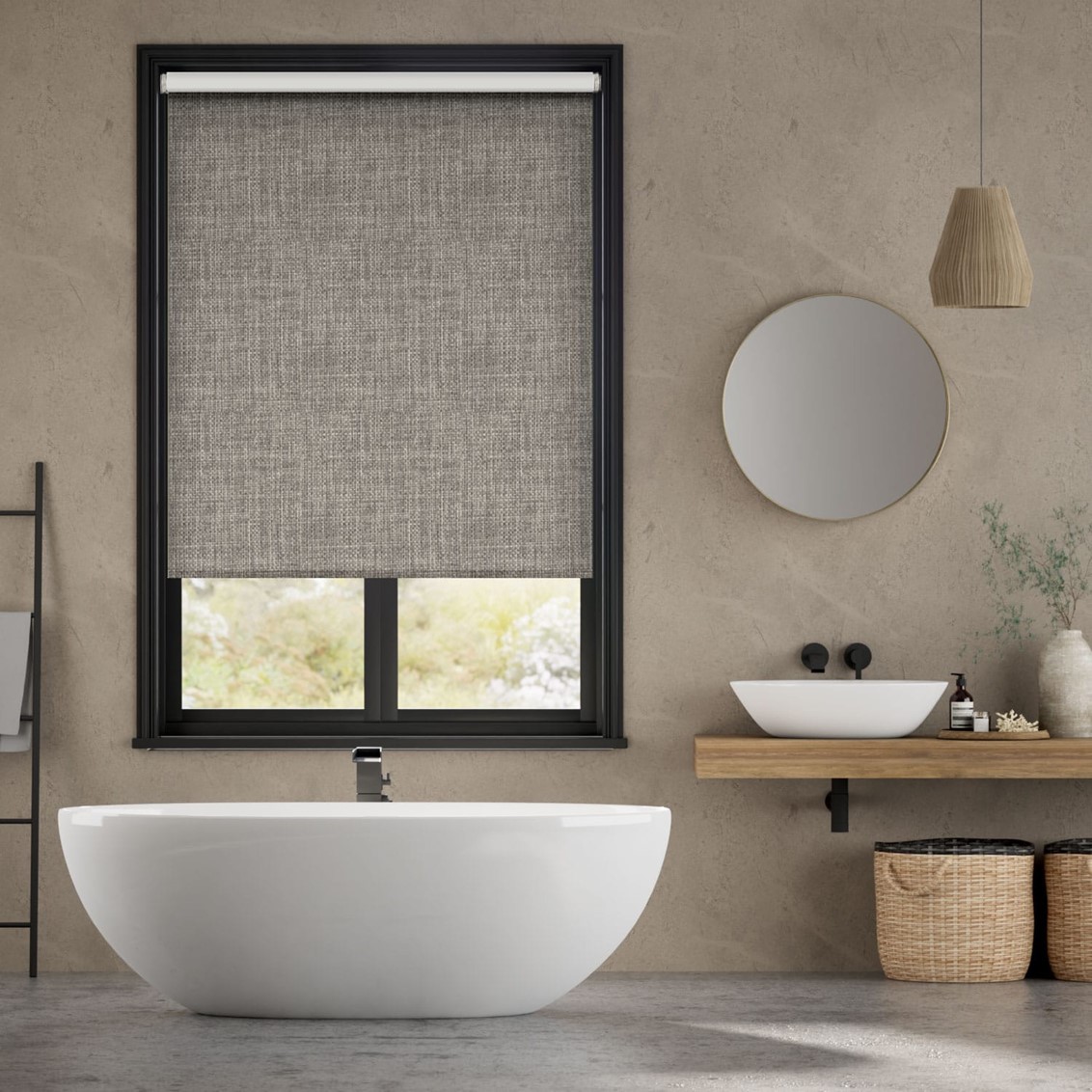 Moda Blackout Storm Grey Roller Blind