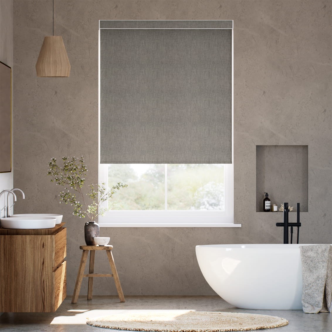 Moda Blackout Storm Grey Roller Blind