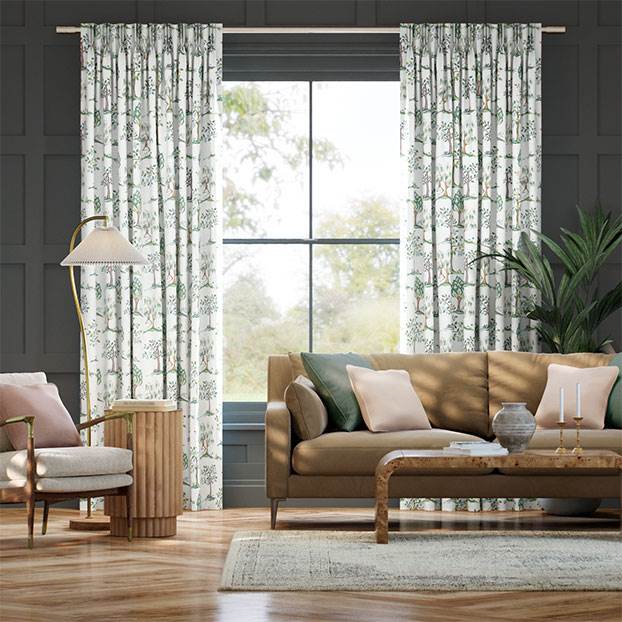 Monkey Tree Blue & Green Curtains thumbnail image