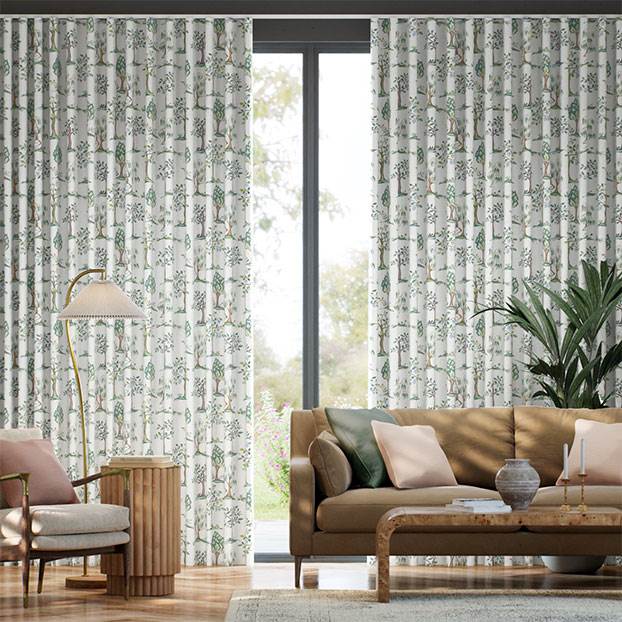 Monkey Tree Blue & Green Curtains thumbnail image