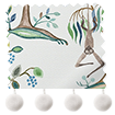 Monkey Tree Pom-Pom Blue & Green swatch image