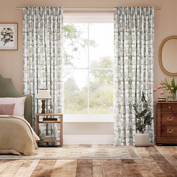 Monkey Tree Green & Blush Curtains thumbnail image