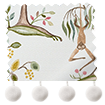 Monkey Tree Pom-Pom Green & Blush swatch image