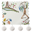 Monkey Tree Pom-Pom Green, Red & Blue swatch image