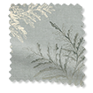 Moonlit Fern Faux Silk Platinum Curtains swatch image