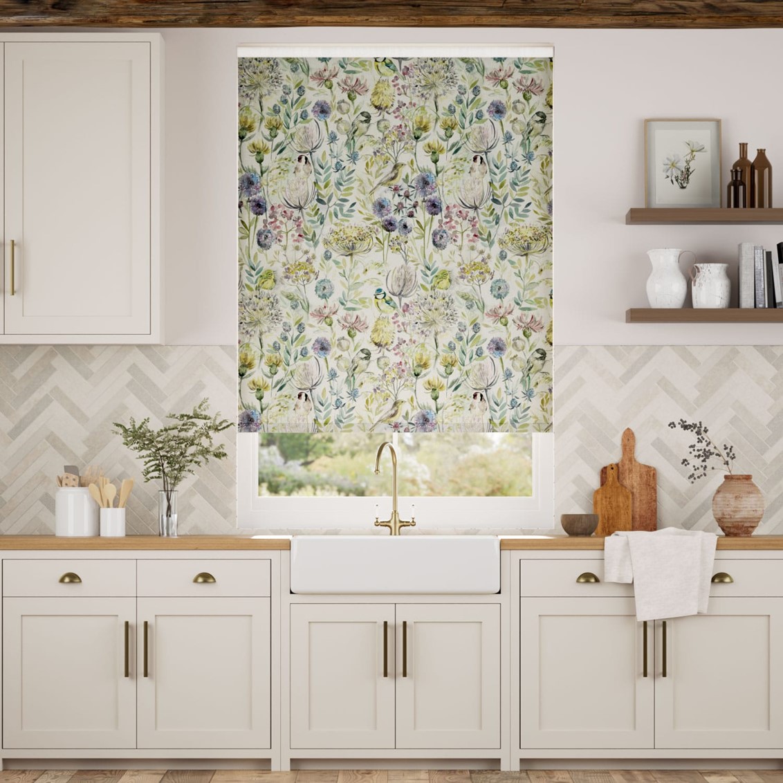 Twist2Go Morning Chorus Blackout Roller Blind