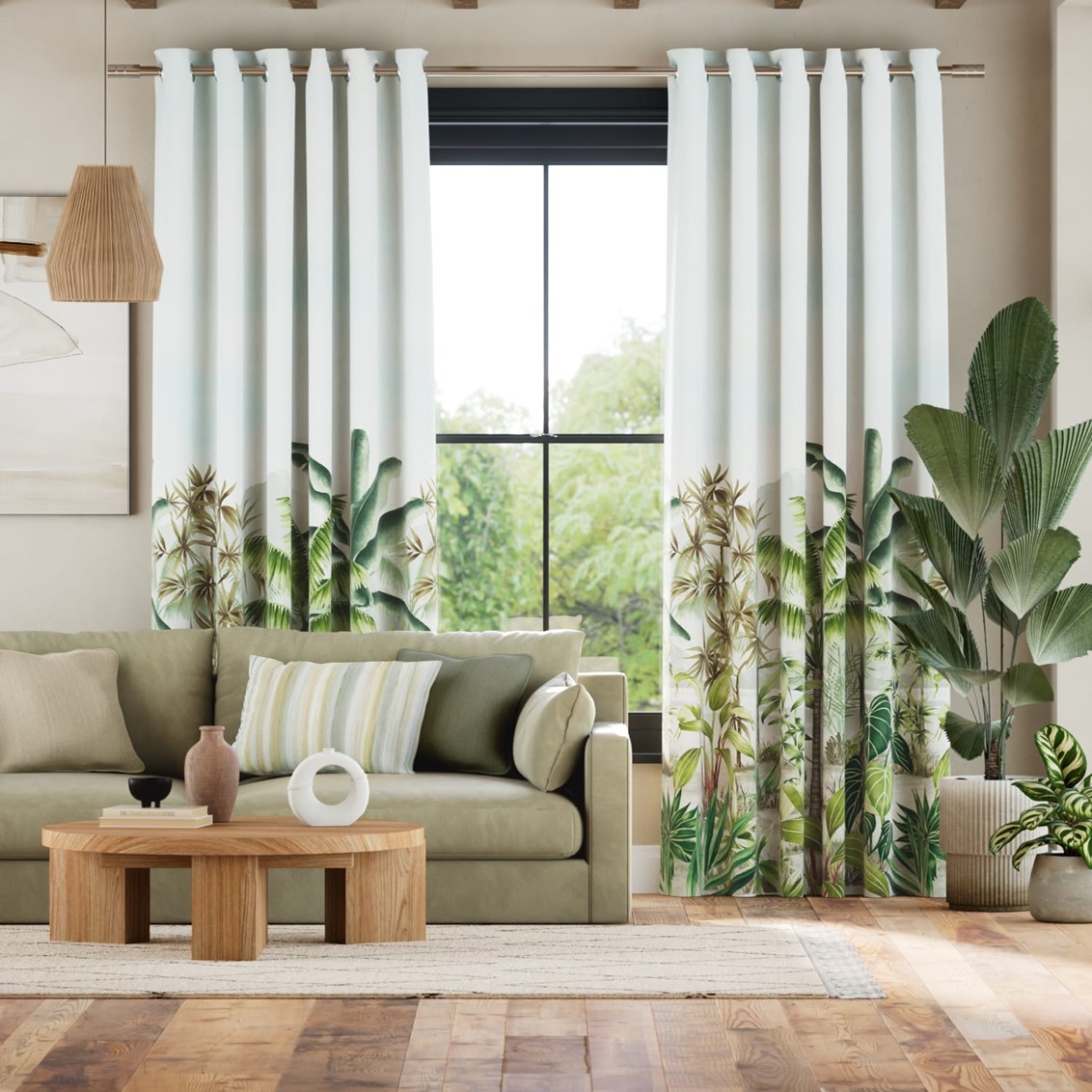 Mountain Palm Serenity Curtains