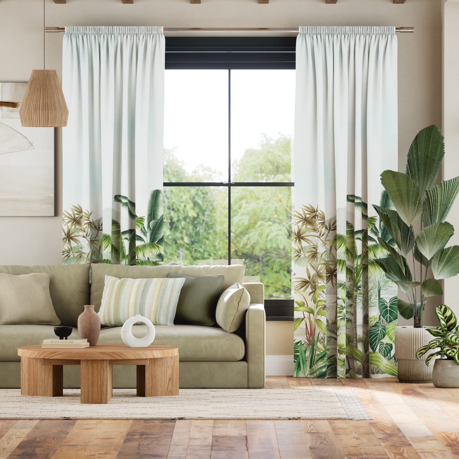 Mountain Palm Serenity Curtains