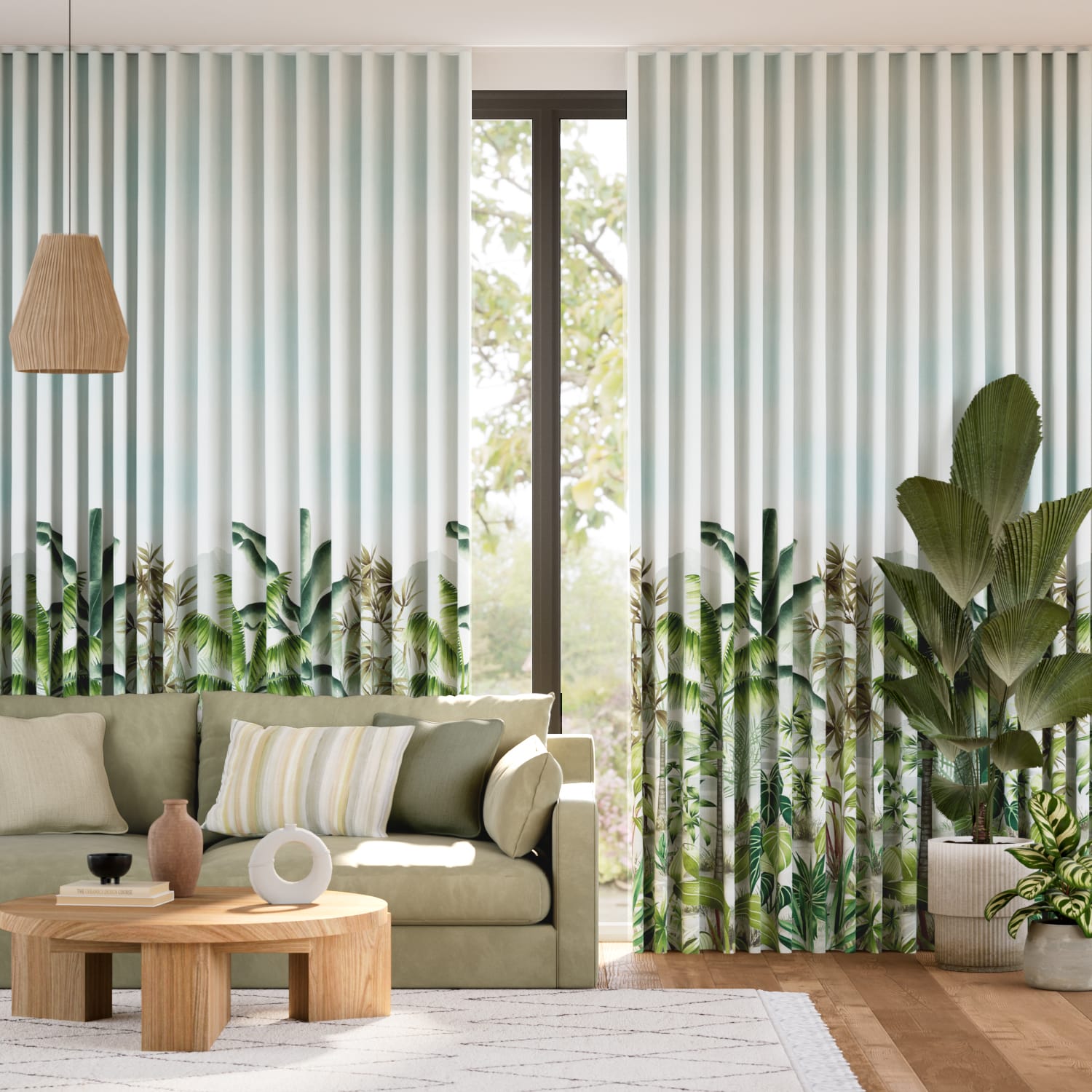 Mountain Palm Serenity Curtains