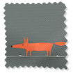 Mr Fox Border Charcoal Roller Blind sample image