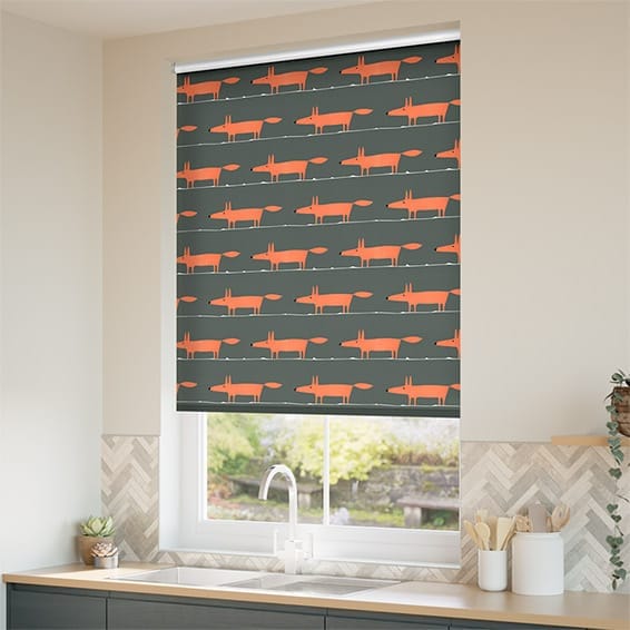 Mr Fox Charcoal Roller Blind