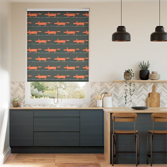 Mr Fox Charcoal Roller Blind