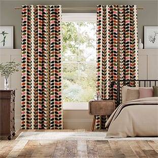 Multi Stem Pink Red Curtains thumbnail image