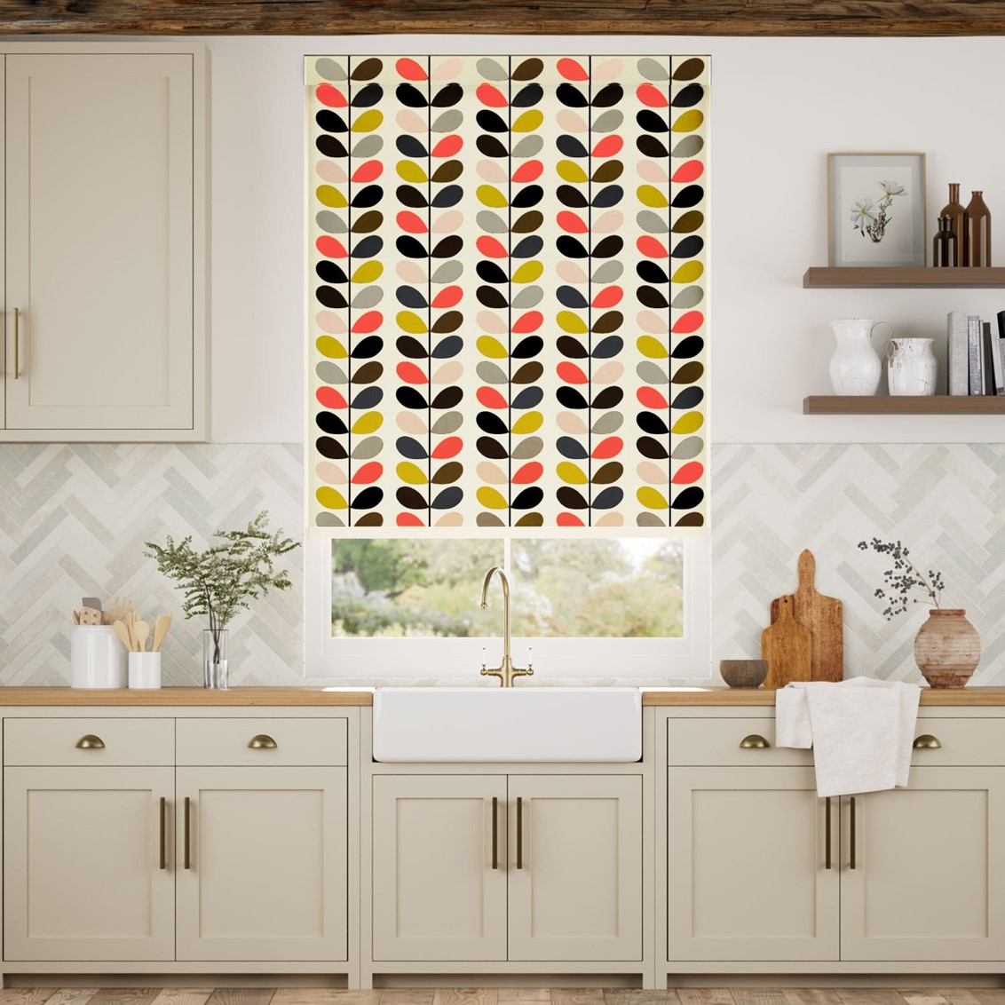 Multi Stem Tomato Roller Blind