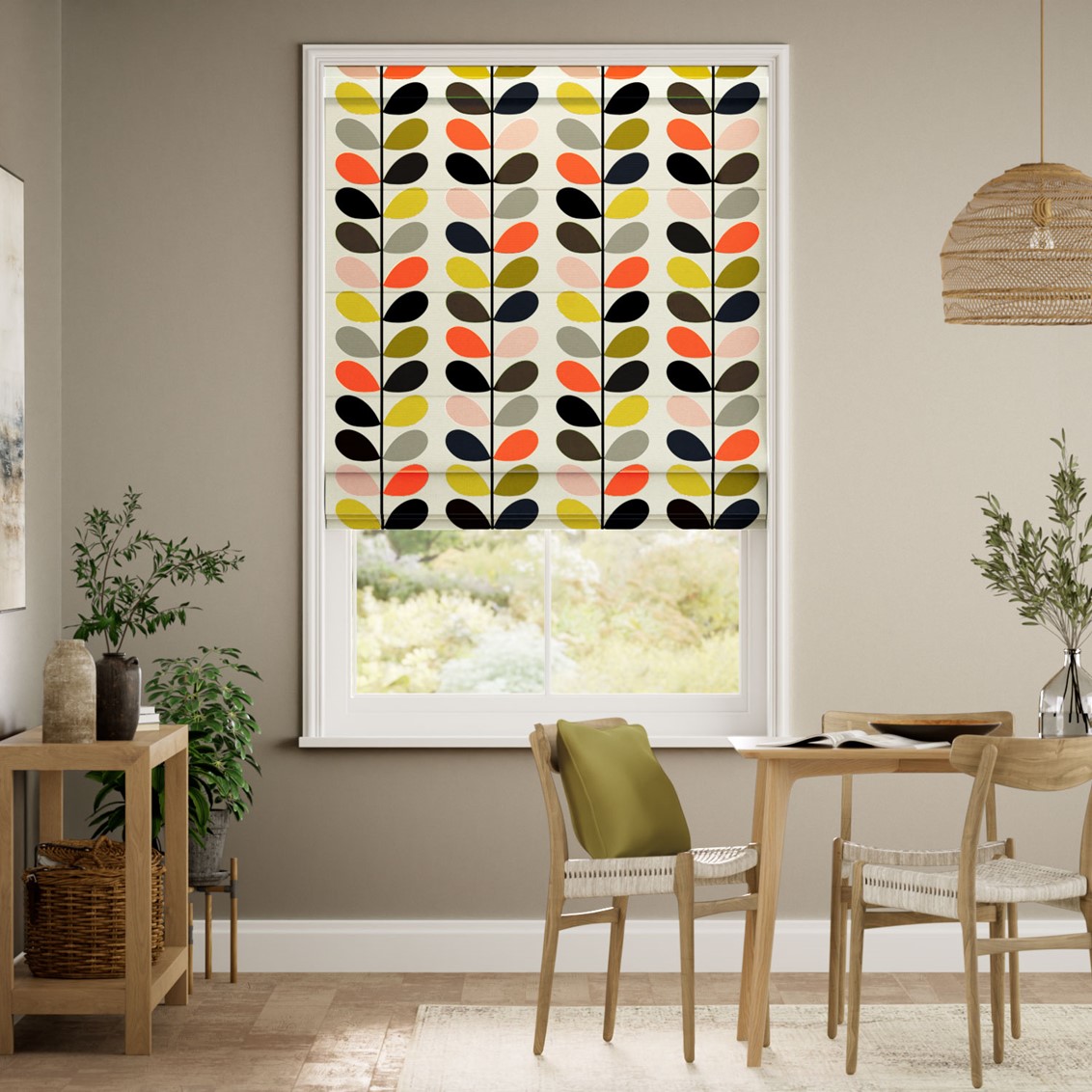 Multi Stem Tomato Roman Blind