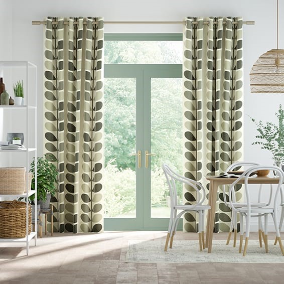 Multi Stem Warm Grey Curtains