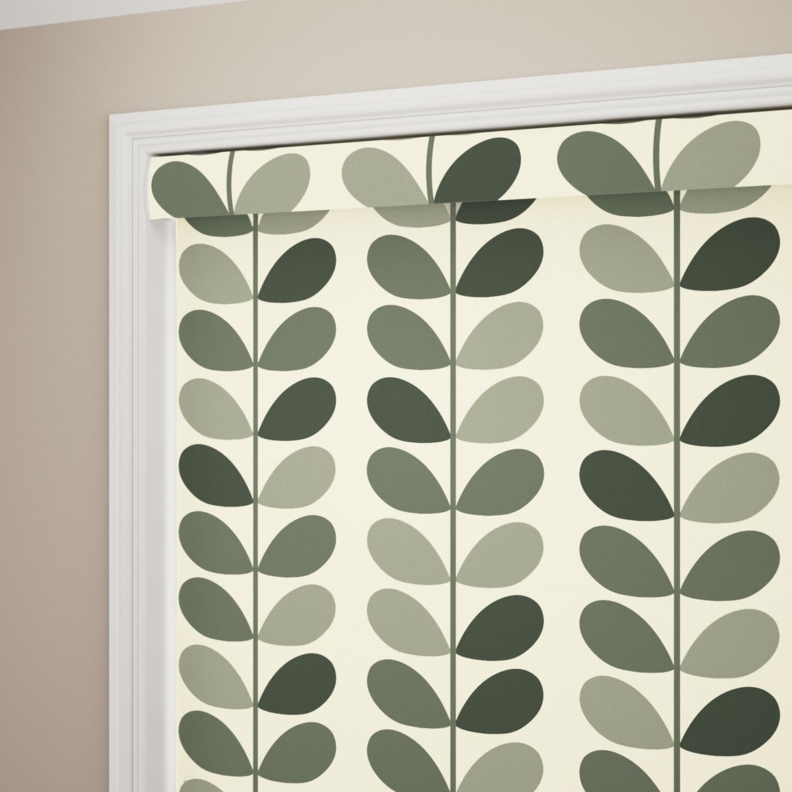 Multi Stem Warm Grey Roller Blind