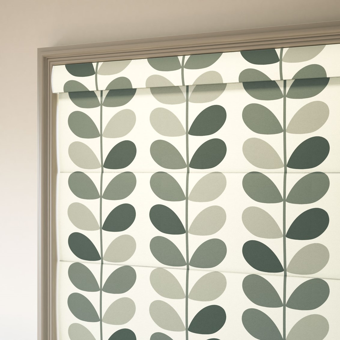 Multi Stem Warm Grey Roman Blind