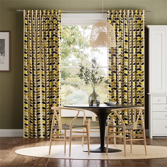 Multi Stem Yellow  Curtains