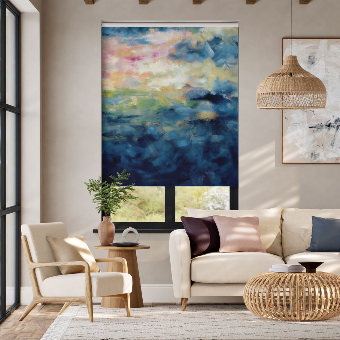 Nairobi Sky Blue Roller Blind
