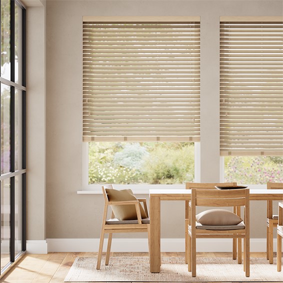 Natural Bamboo Driftwood Wooden Blind - 50mm Slat