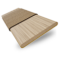 Natural Bamboo Driftwood & Praline Wooden Blind - 50mm Slat sample image
