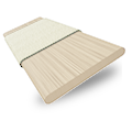 Natural Bamboo Sand & Ivory Wooden Blind - 50mm Slat sample image