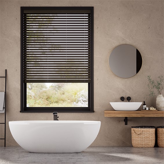 Natural Bamboo Umber Wooden Blind - 50mm Slat