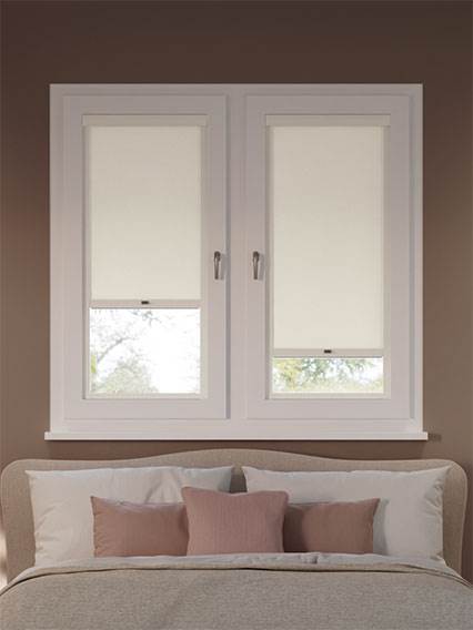 Stick On Titan Blackout Bone White Stick On Blackout Roller Blind thumbnail image