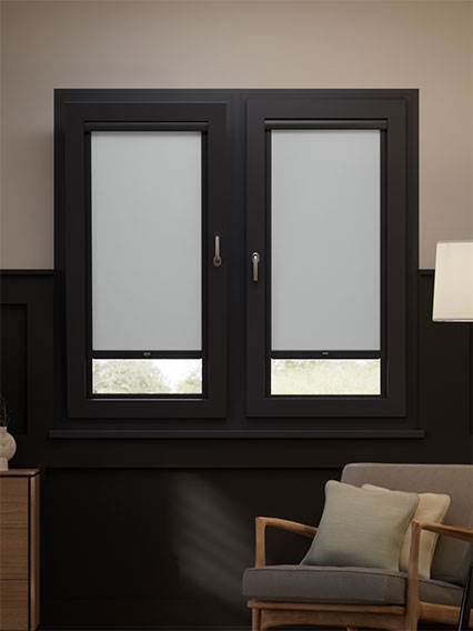 Stick On Titan Blackout Simply Grey Stick On Blackout Roller Blind thumbnail image