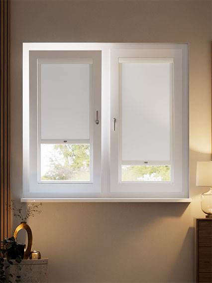 Stick On Titan Blackout Snow White Stick On Blackout Roller Blind thumbnail image