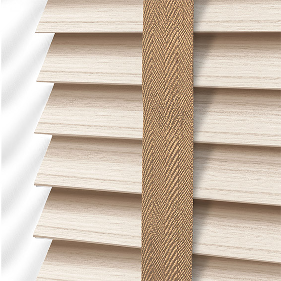 Nordic Oak And Camel Faux Wood Blind 50mm Slat 4968