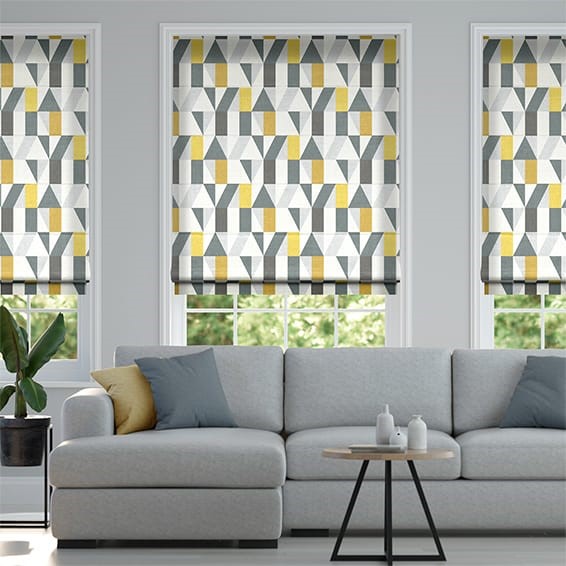 Nuevo Blocks Dandelion Roman Blind