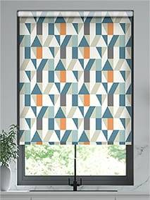 Nuevo Blocks Sapphire Roller Blind thumbnail image