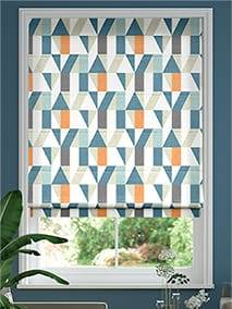 Nuevo Blocks Sapphire Roman Blind thumbnail image