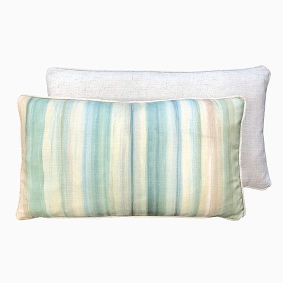 Oasis Stripe Aqua Blue Cushion