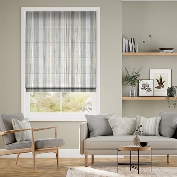 Oasis Stripe Mineral Roman Blind