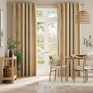 Oasis Stripe Terracotta Curtains thumbnail image