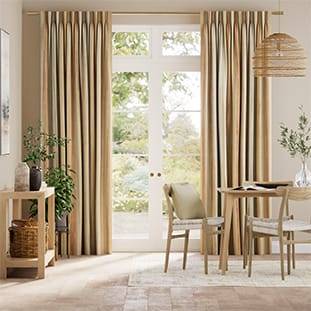 Oasis Stripe Terracotta Curtains thumbnail image