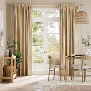 Oasis Stripe Terracotta Curtains thumbnail image