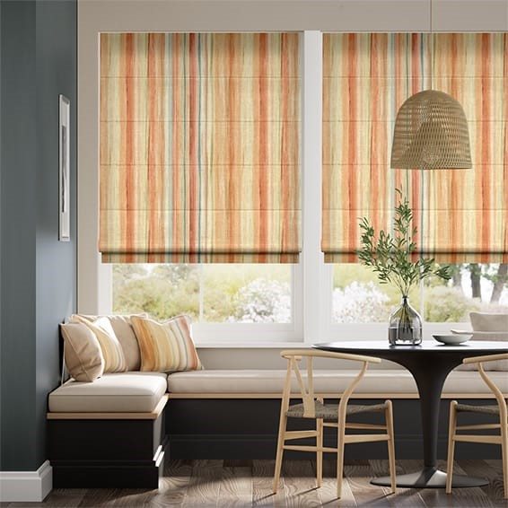 Oasis Stripe Terracotta Roman Blind