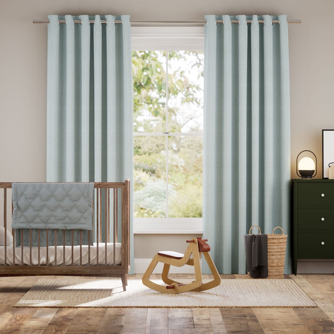 Odessa Powder Blue Curtains