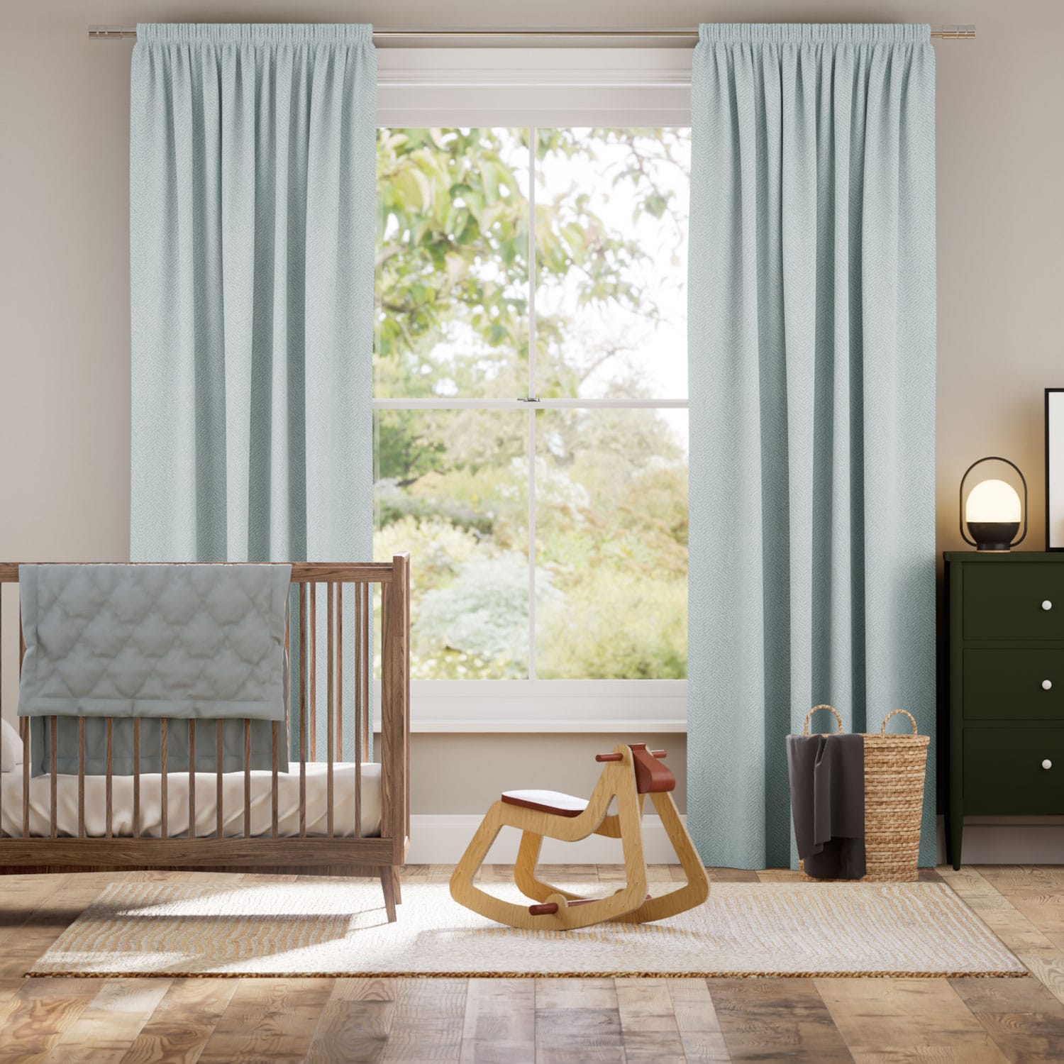 Odessa Powder Blue Curtains thumbnail image