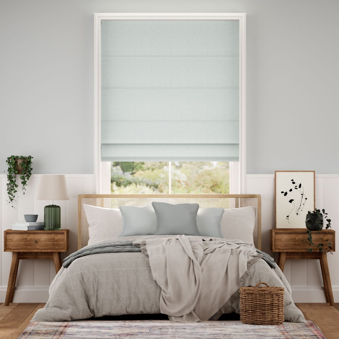 Odessa Powder Blue Roman Blind