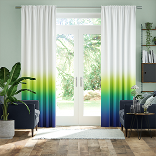 Ombre Navy Emerald Curtains thumbnail image